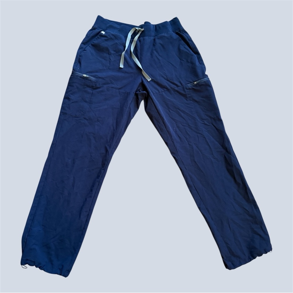 Figs Navy Blue Tech Pants Medium drawstring elastic waist size M